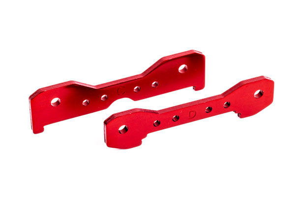 Barres de direction Traxxas 9528R, arrière, aluminium (anodisé rouge)