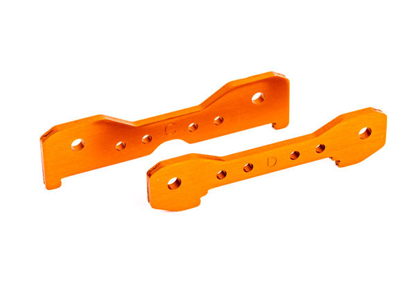 Barres de direction Traxxas 9528T, arrière, aluminium (anodisé orange)
