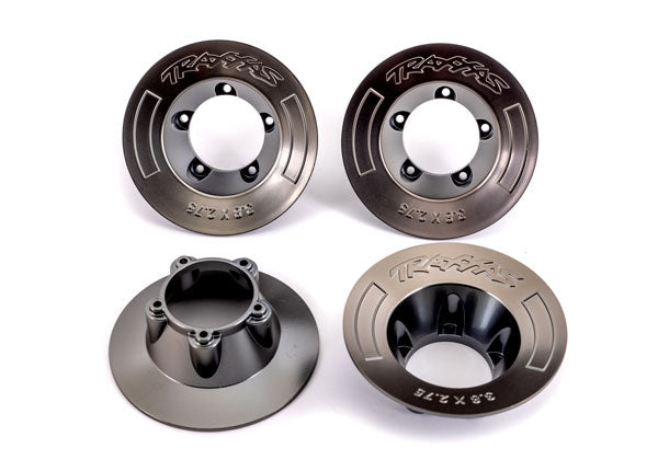 9568A Traxxas Cubiertas para ruedas, cromo negro satinado (4)