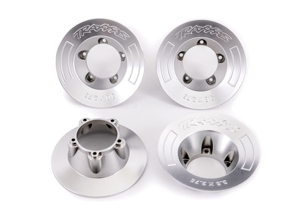 9568X Traxxas Wheel Covers, Satin Chrome (4) (Fits TRA9572 Wheels)