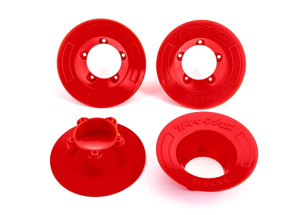 9569R Traxxas Wheel Covers, Red (4) (Fits TRA9572 Wheels)