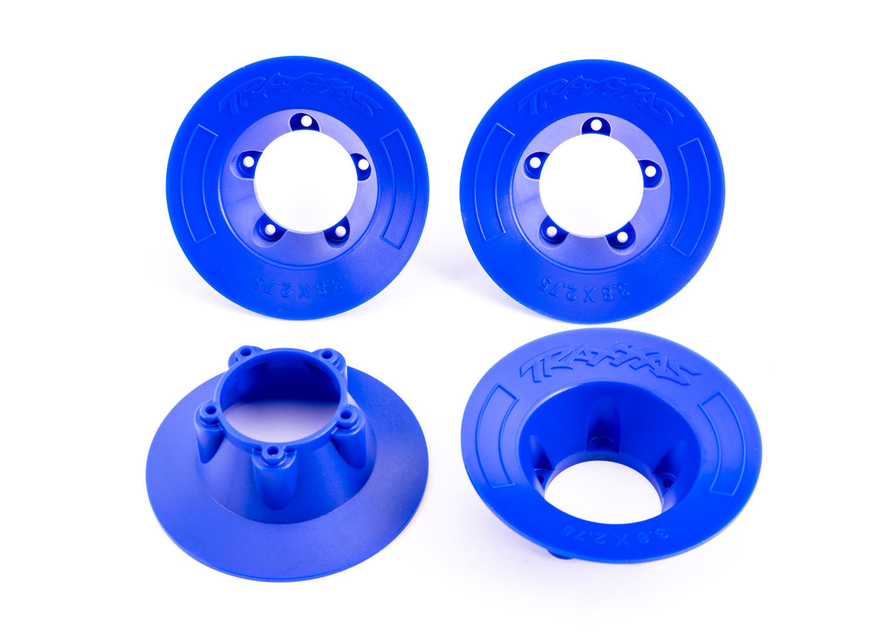 9569X Traxxas Cubiertas para ruedas, azules (4) (se adapta a ruedas TRA9572)