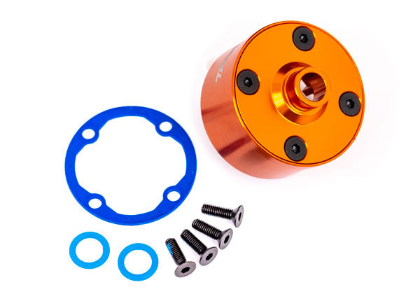 Support Traxxas 9581T, différentiel (aluminium, anodisé orange)