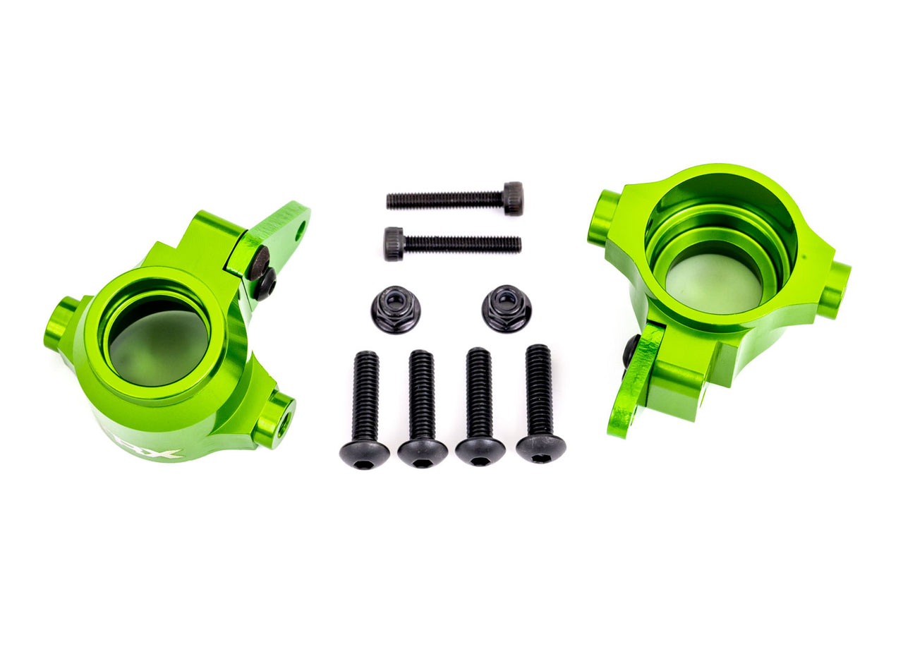 9635G Traxxas Steering Blocks - Green-Anodized