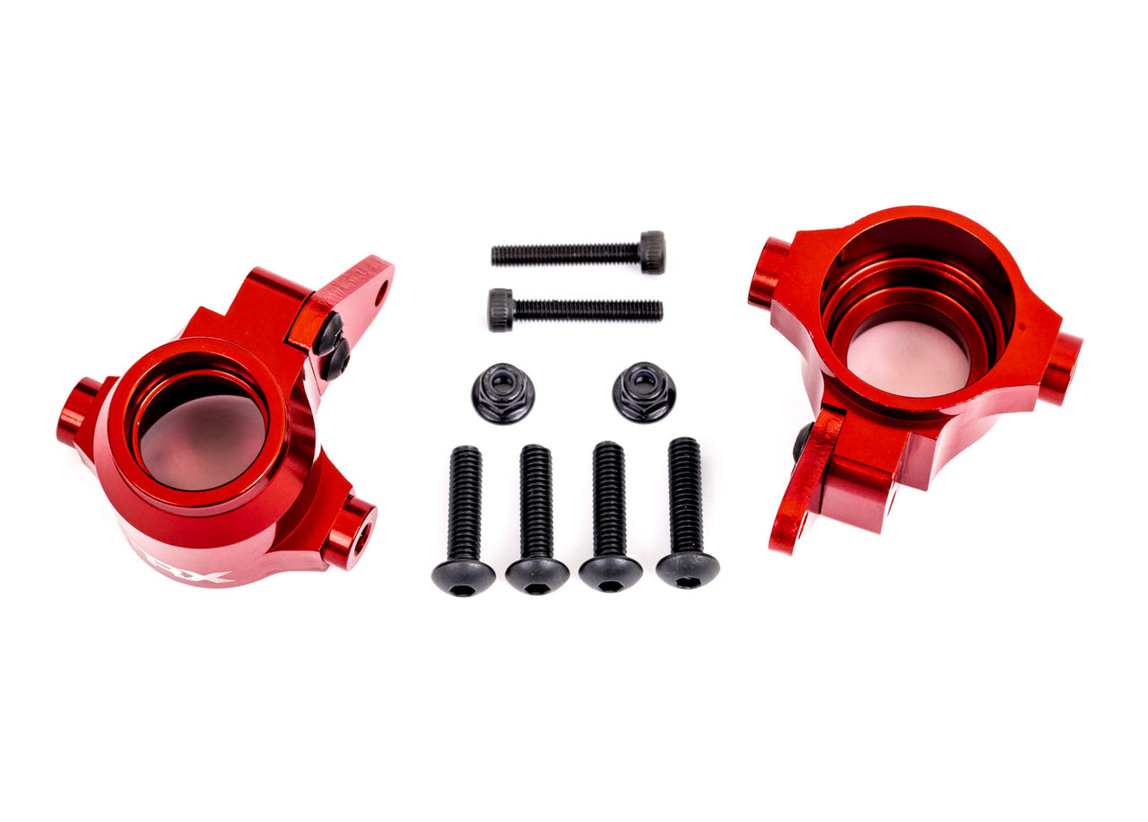 9635R Traxxas Steering Blocks - Red-Anodized