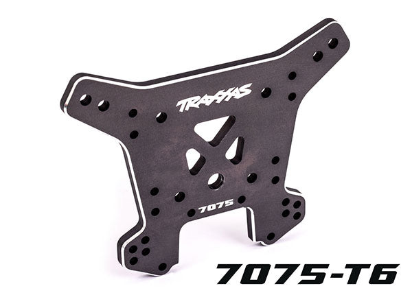 9638A Traxxas Shock Tower, Rear, 7075-T6 Aluminum (Dark Titanium)