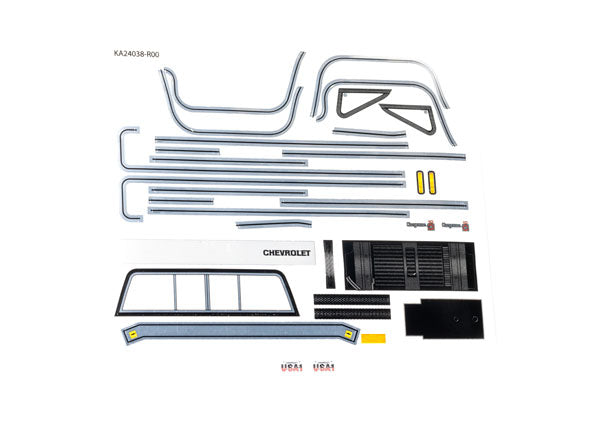 9827 Traxxas Decal sheet, 1/18 scale TRX-4M Chevrolet K10 Truck 1979