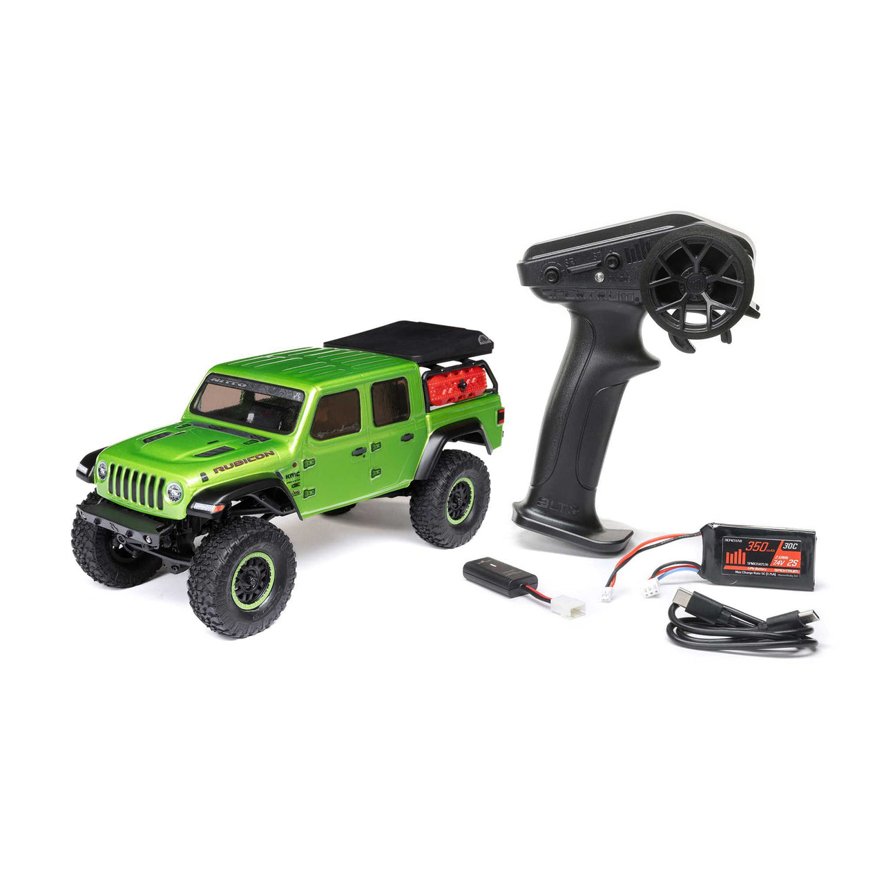 AXI00005V2T3 SCX24 Jeep Gladiator 4WD Rock Crawler RTR, Green