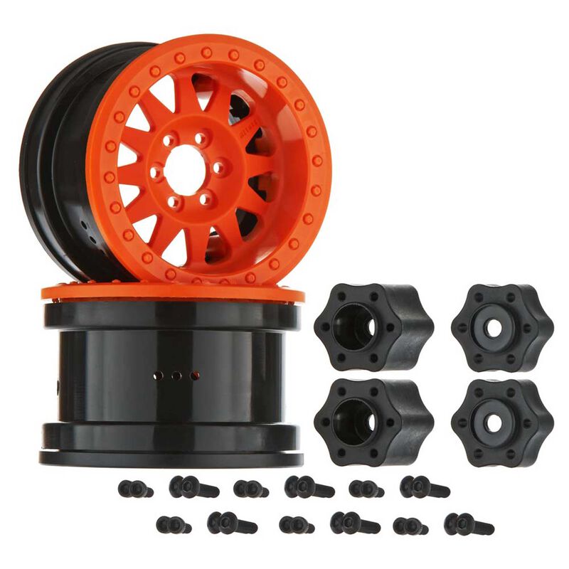 1/10 Method IFD 2.2 Beadlock Wheels, 12mm Hex, Orange (2) AXIC8078