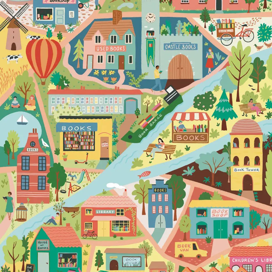 Book Lover's Town 1000-Piece Puzzle