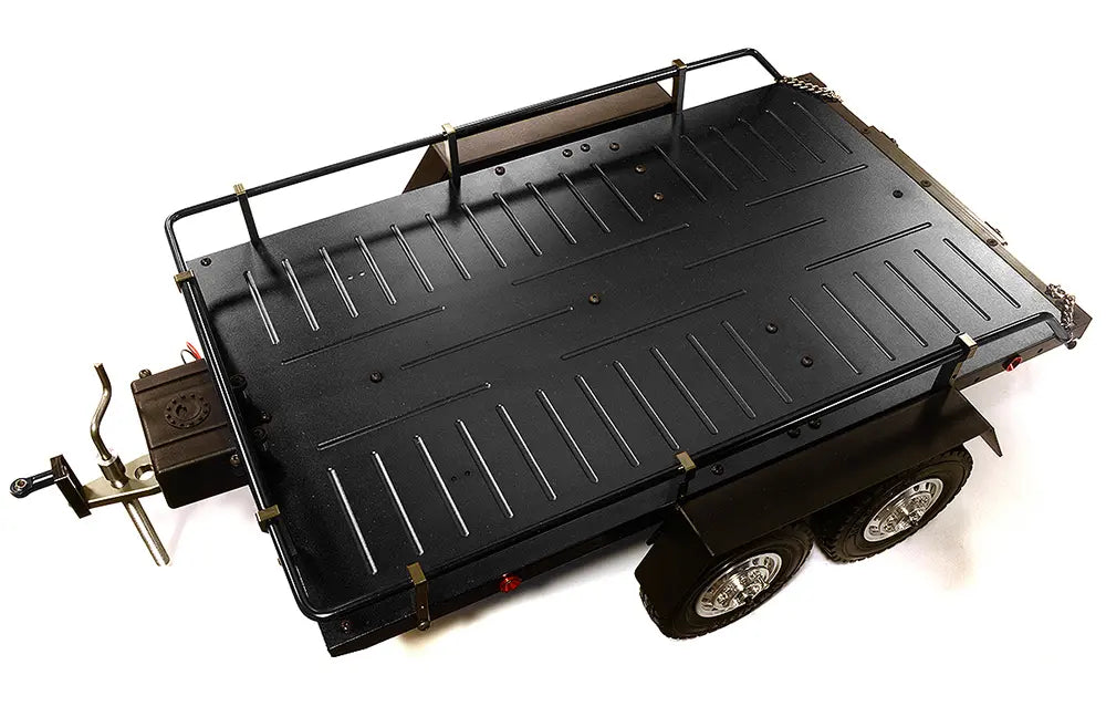 Integy Alloy Flatbed Dual Axle Car Trailer-1/10 RC Black