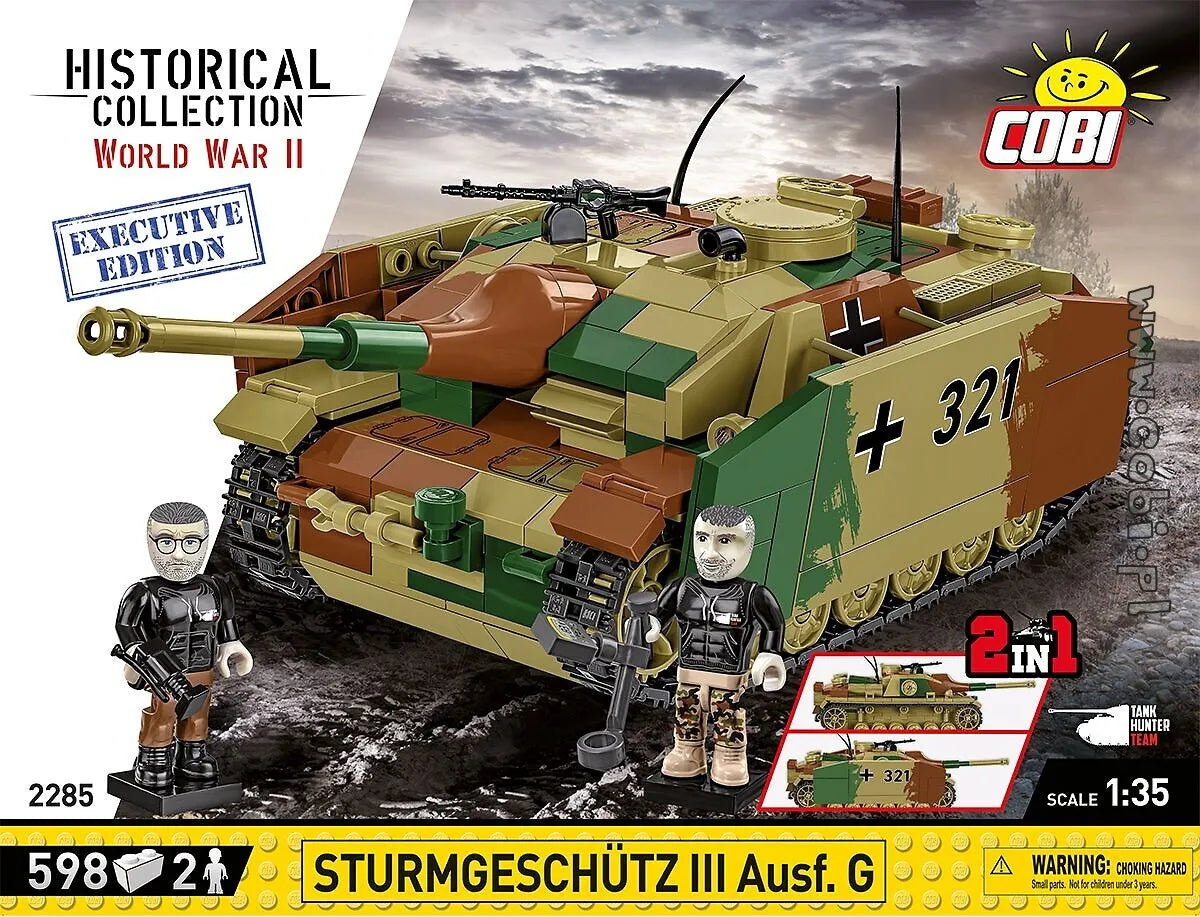 COBI-2285 COBI 598 PCS HC WWII /2285/ STURMGESCHUTZ III AUSF.G EXECUTIVE EDITION Tank Hunter