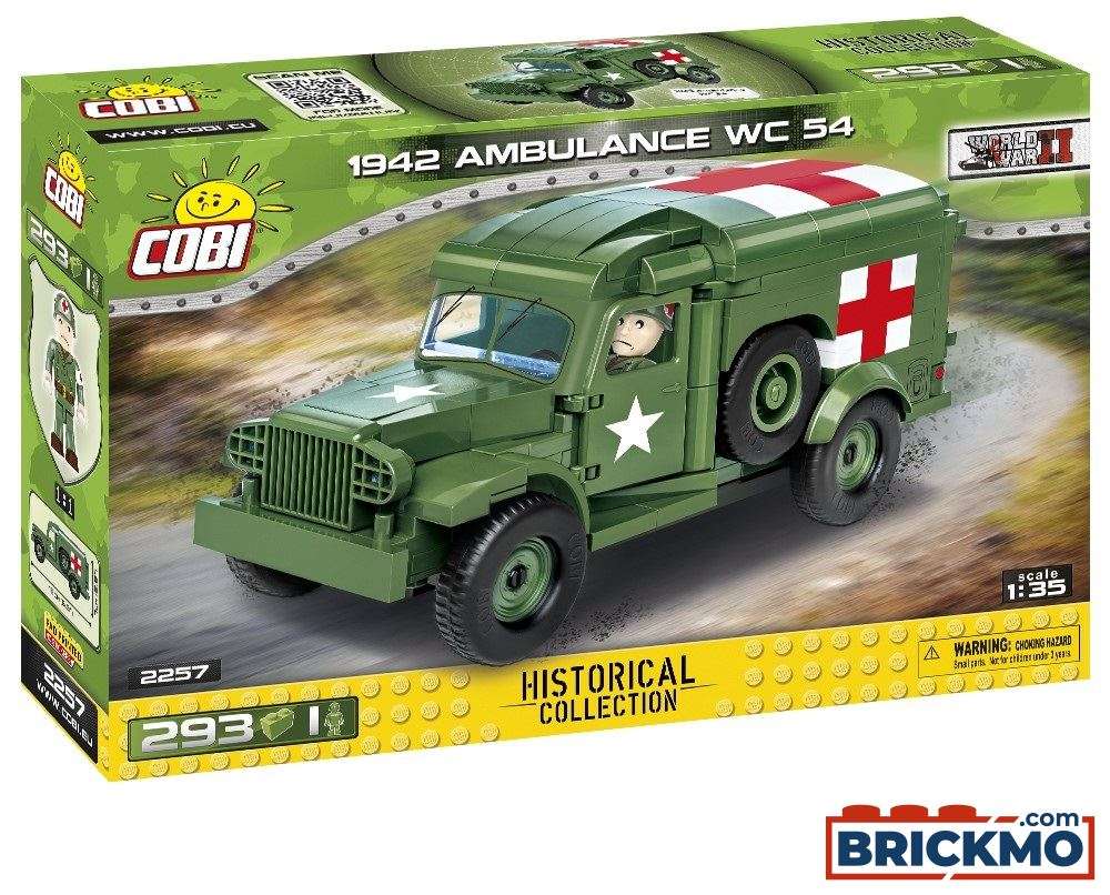COBI-2257 COBI 293 PCS HC WWII /2257/ DODGE WC-54 AMBULANCE