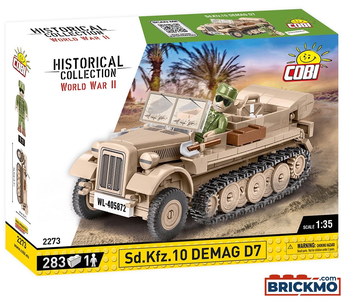 COBI-2273 COBI 283 PCS HC WWII /2273/ SD.KFZ.10 DEMAG D7