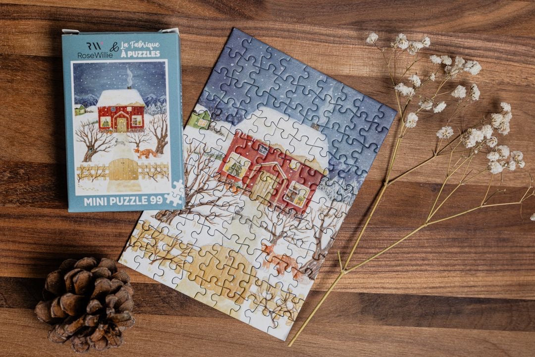 Puzzle de 99 pièces « Chalet d'hiver »
