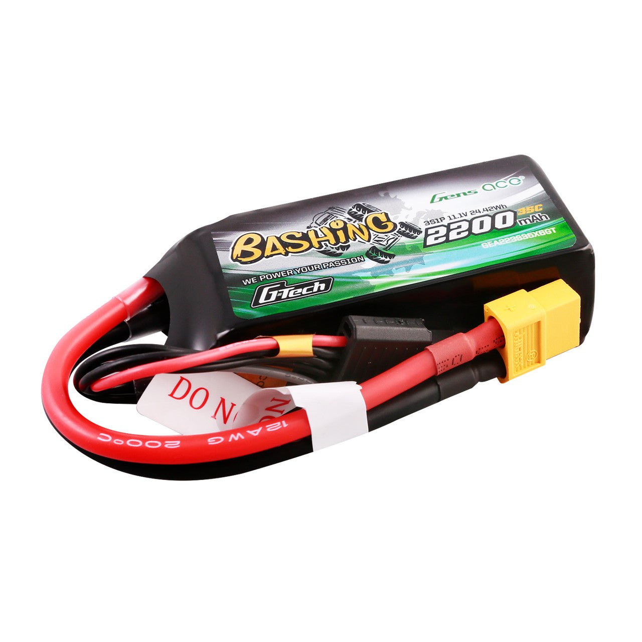 GEA223S35X6GT Gens Ace Bashing 11.1V 2200mAh 35C 3S1P G-Tech Lipo Battery Pack With XT60 Plug
