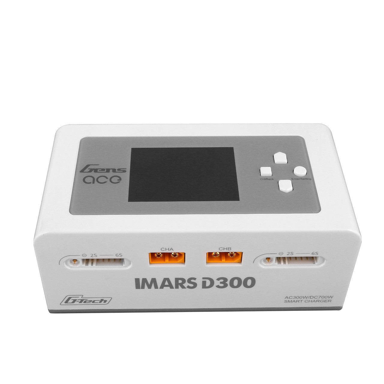 GEA300WD300-UW Gens Ace IMARS D300 G-Tech AC/DC 15A x 2 Cargador blanco