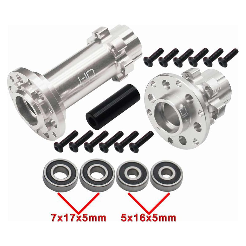 LPC10H08 CNC Aluminum Hub Set Silver: PM-MX