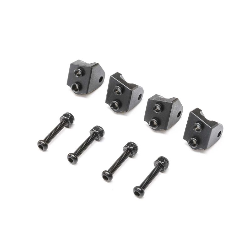 LOS314006 Aluminum Lower 4-link Mount Set, Black: Mini LMT (4)