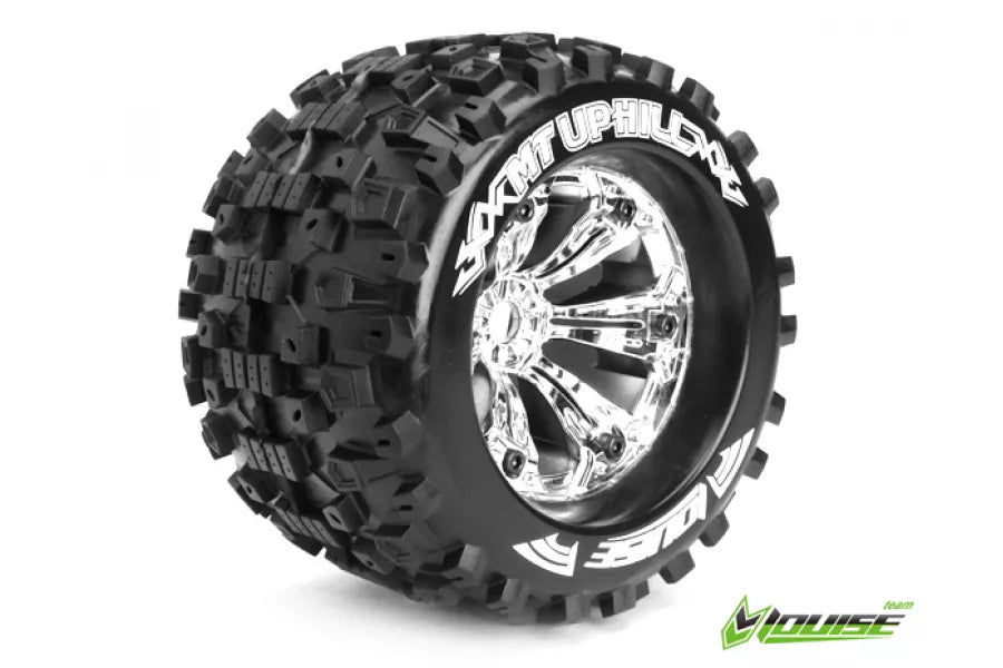 L-T3219CH Louise 3.8" MT-Uphill Tires on Chrome Rims 1/2 offset (2)