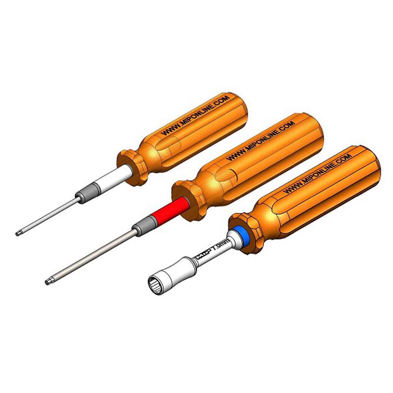 Jeu de clés MIP 9520, clé hexagonale de 1,5 mm, 2,0 mm et tourne-écrou de 7,0 mm