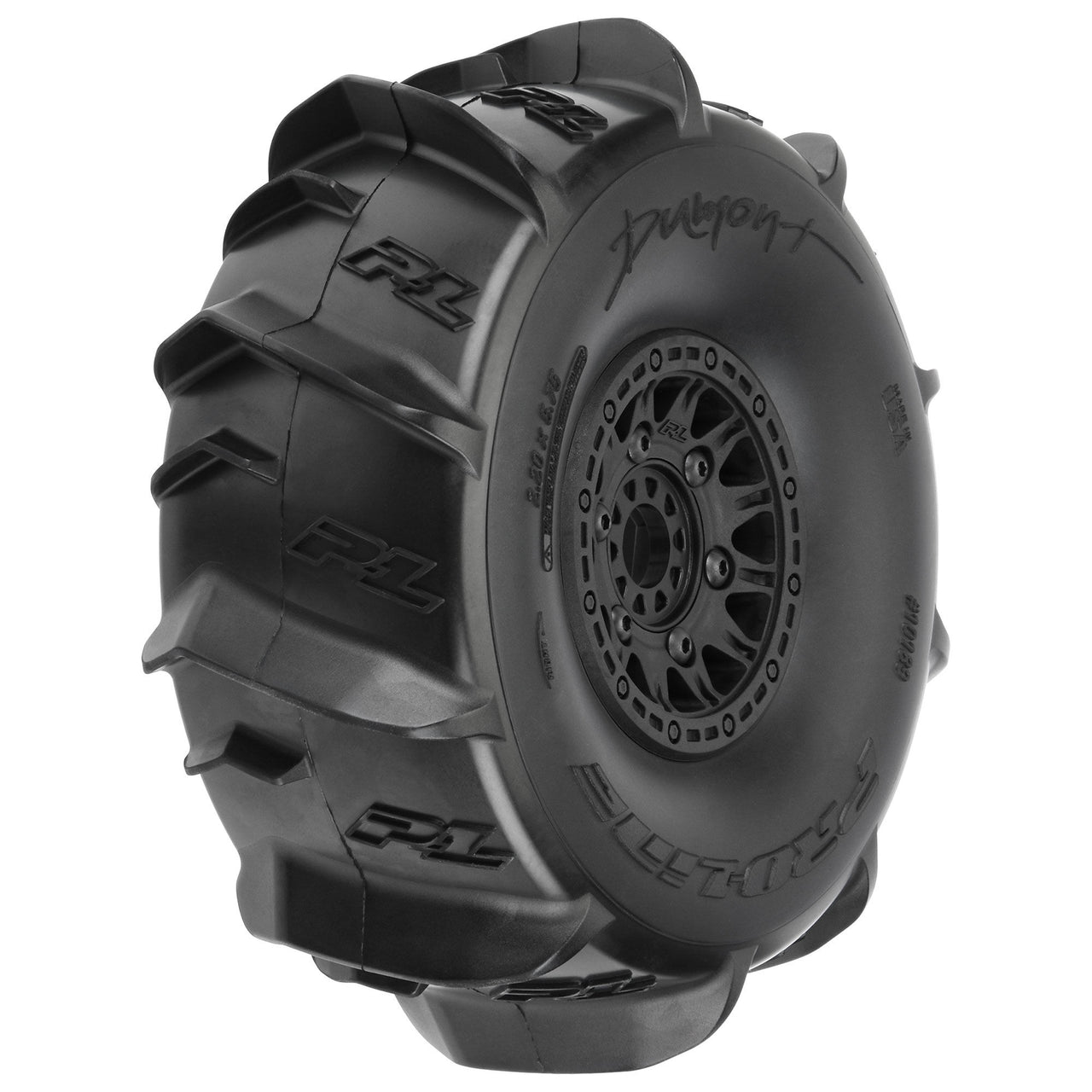 PRO1018911 Proline 1/7 Dumont Sand/Snow F/R Tires MTD 17mm Black Raid (2): Mojave/UDR