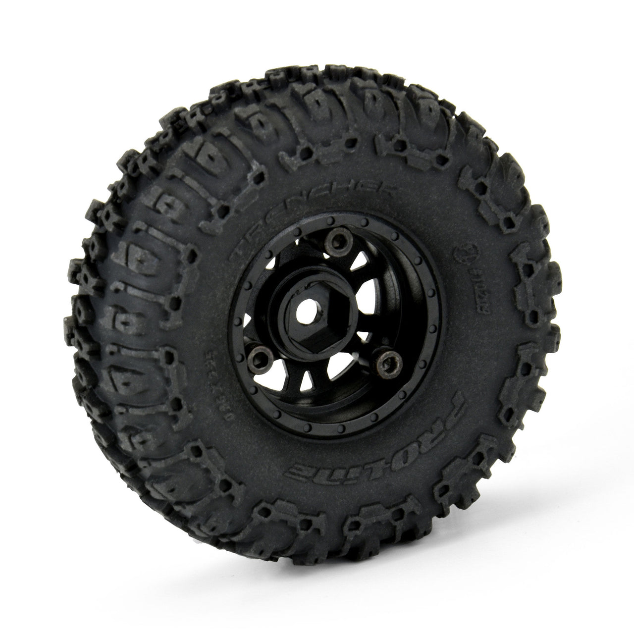 PRO1020910 1/24 Trencher F/R 1.0" Tires Mounted 7mm Black Impulse (4): SCX24