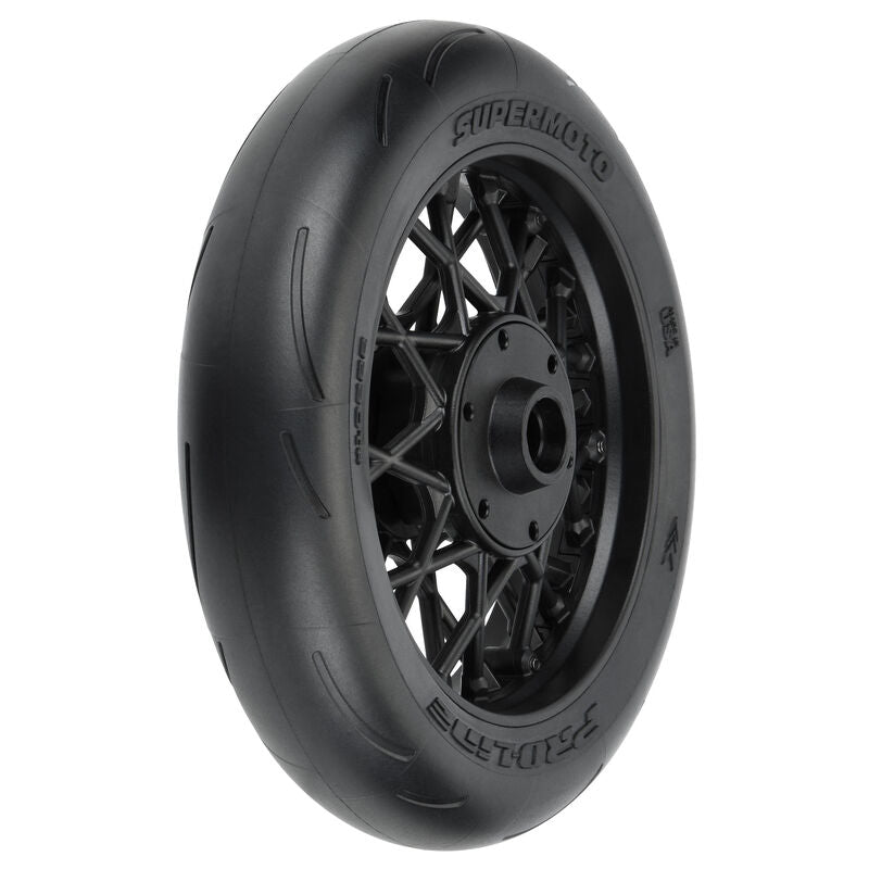 PRO1022210 PROLINE 1/4 Supermoto S3 Motorcycle Front Tire MTD Black (1): PROMOTO-MX