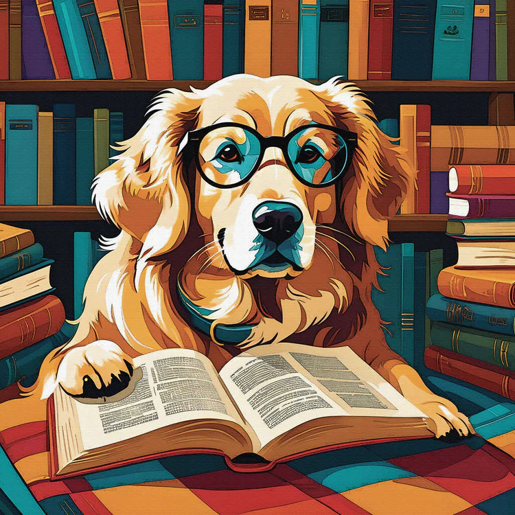 Diamond Painting - READING DOG