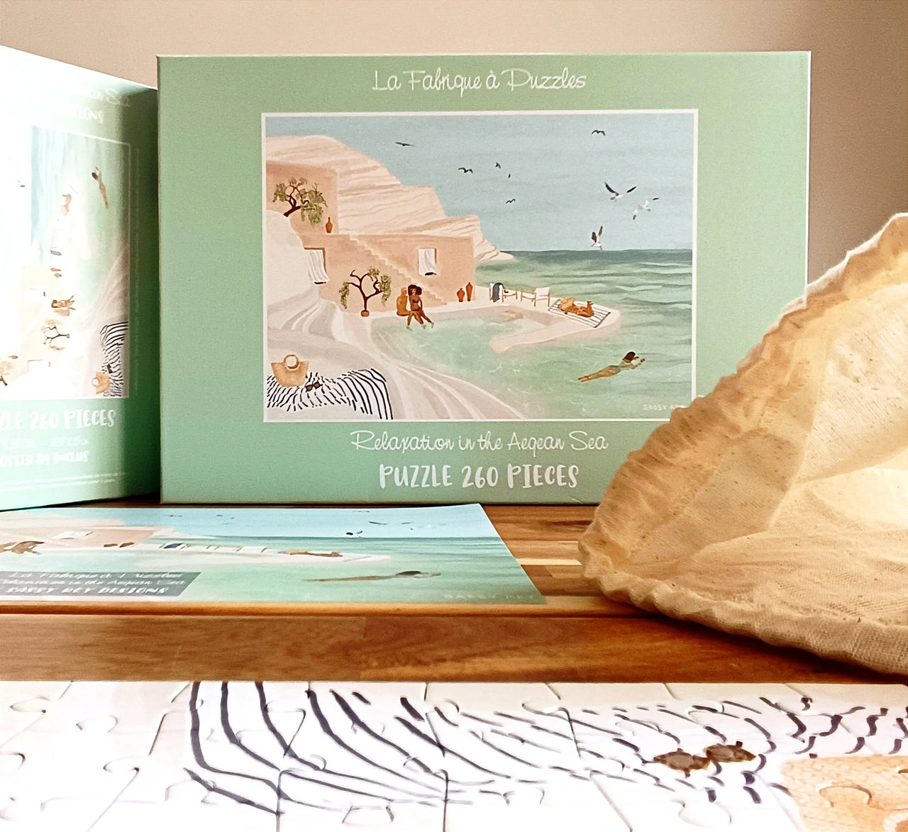 Puzzle 260 pièces Détente dans la mer Égée