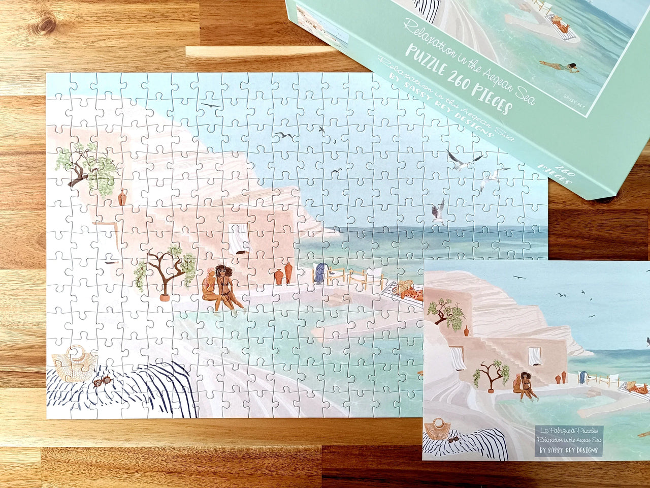 Puzzle 260 pièces Détente dans la mer Égée