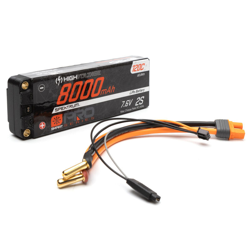 SPMX82S120HT 8000mAh 2S 7,6V Smart Pro Race HV LiPo 120C: 5mm 