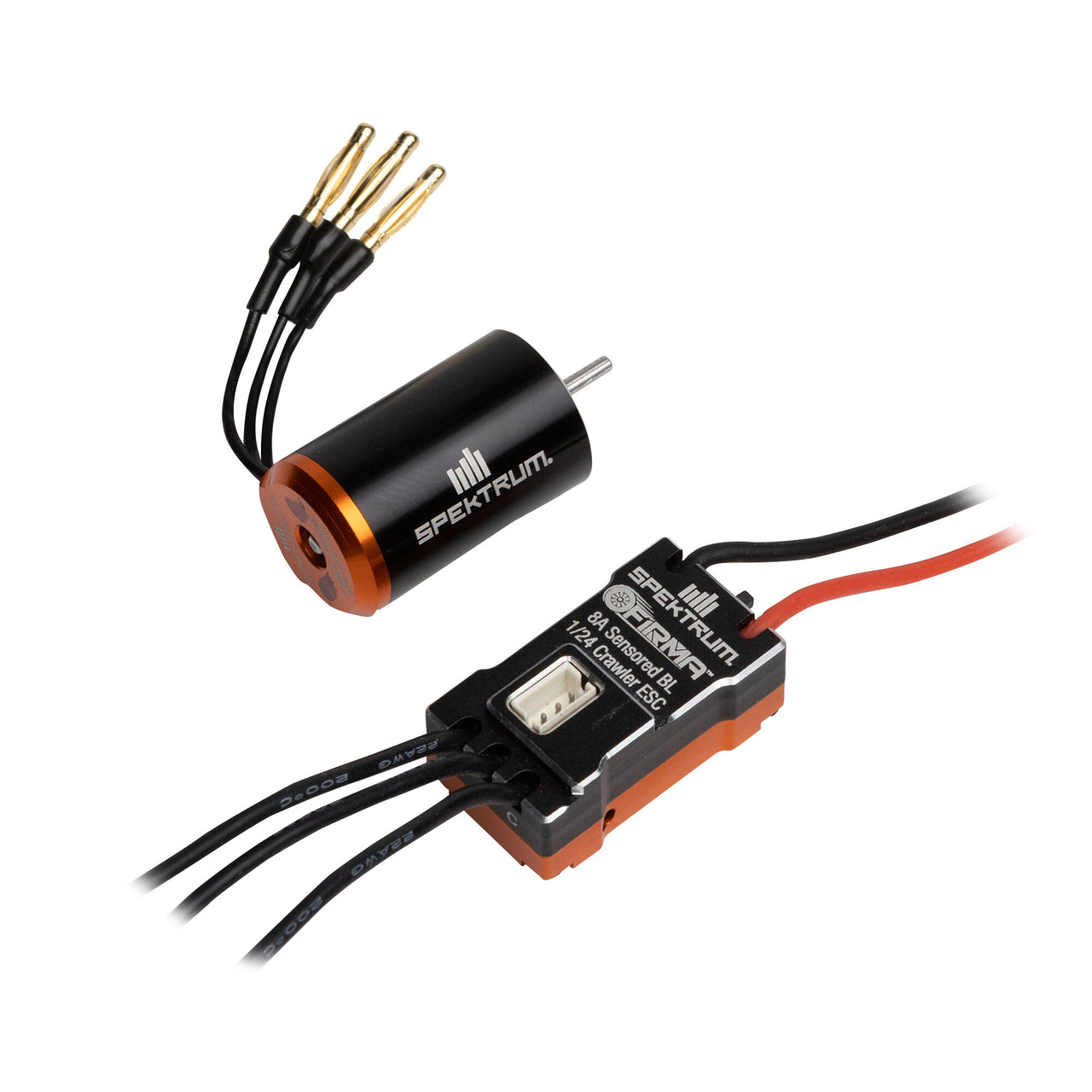 SPMXSEMC18 Firma 8A Sensored Brushless Smart ESC / Motor Combo: 1/24 Rock Crawlers