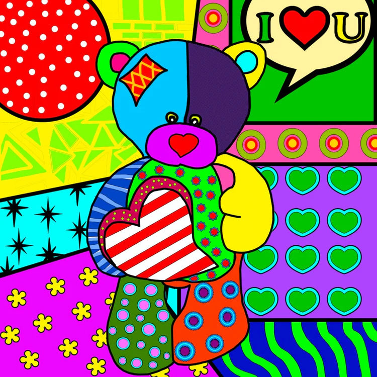 Peinture au diamant - POP ART TEDDY