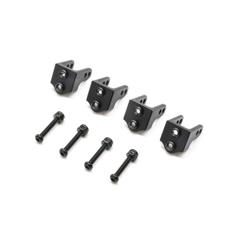 TLR314010 Aluminum Upper Shock Mount, Black: Mini LMT (4)