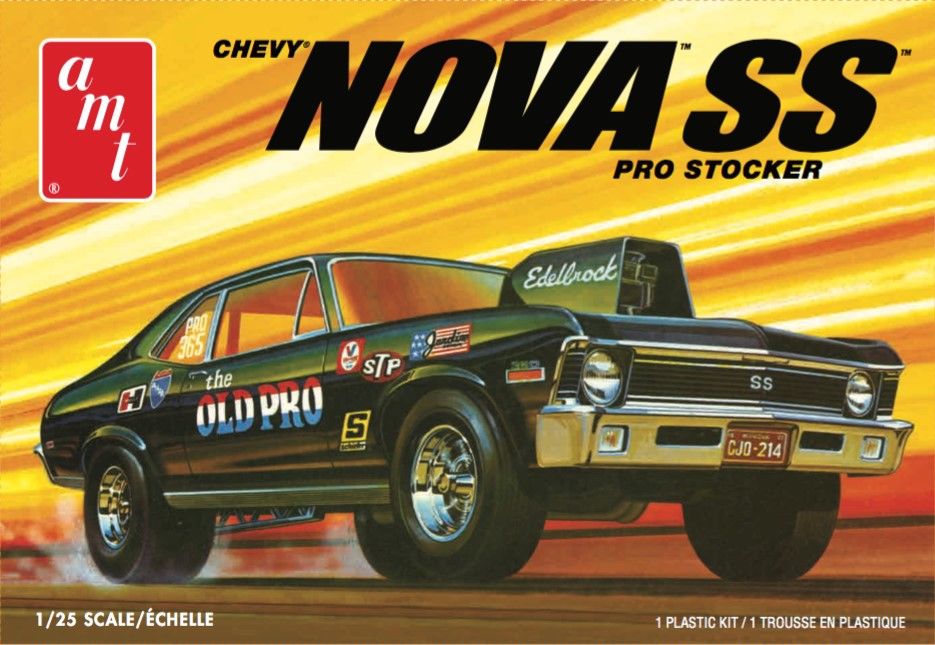 AMT1142M/12 AMT 1972 Chevy Nova SS "Old Pro" 2T 1/25 Model Kit (Level 2)