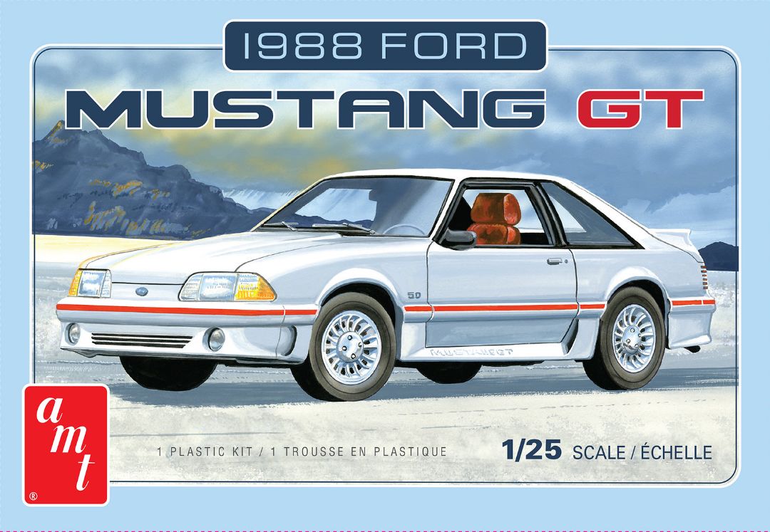 AMT1216M/12 AMT 1988 Ford Mustang 2T 1/25 Model Kit (Level 2)
