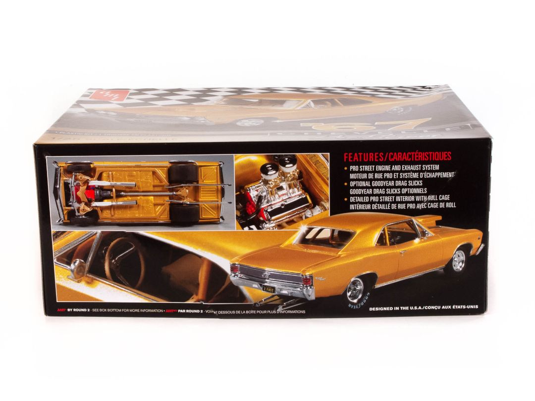 AMT876M/12 AMT 1967 Chevy Chevelle Pro Street 1/25 Model Kit (Level 2)