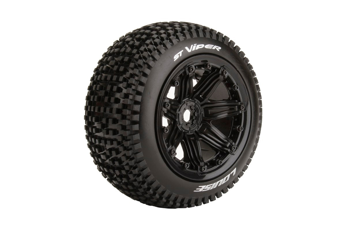 L-T3289B Louise Tires & Wheels 1/8 ST-Viper Soft Black 17mm  (2)