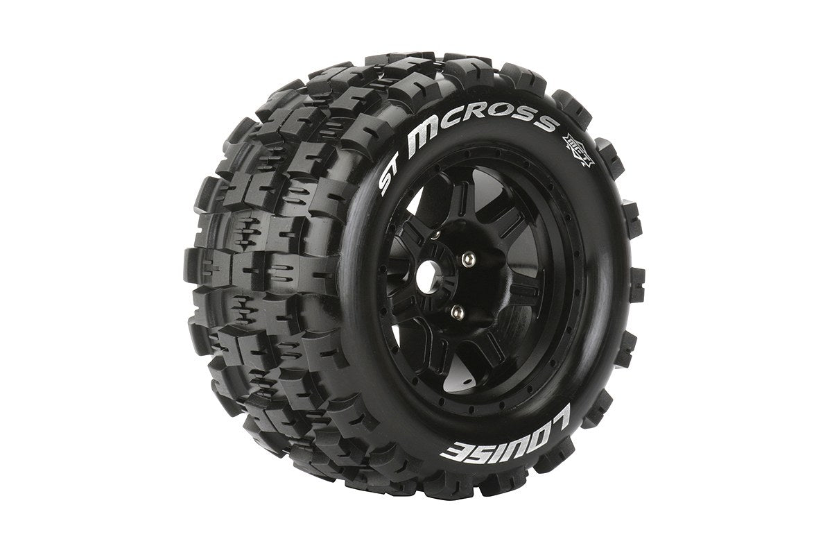 L-T3327BH Louise Tires &amp; Wheels 1/8 ST-Mcross Sport Noir 1/2" déport HEX 17mm Ceinturé (MFT) (2)