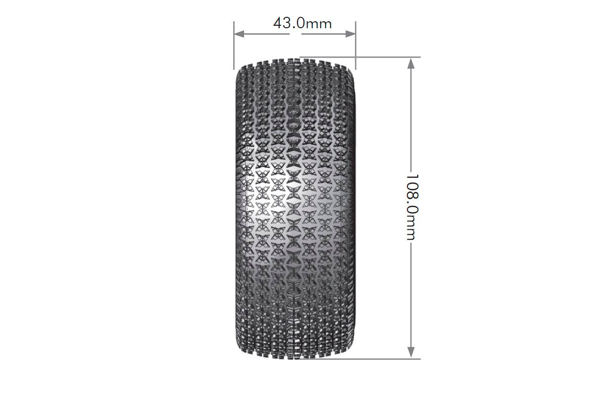 L-T3145SBAA Pneus &amp; Roues Louise 1/10 SC-MAGLEV Avant/Arrière Souple Noir 12mm (2) Associé sc10 4x4 