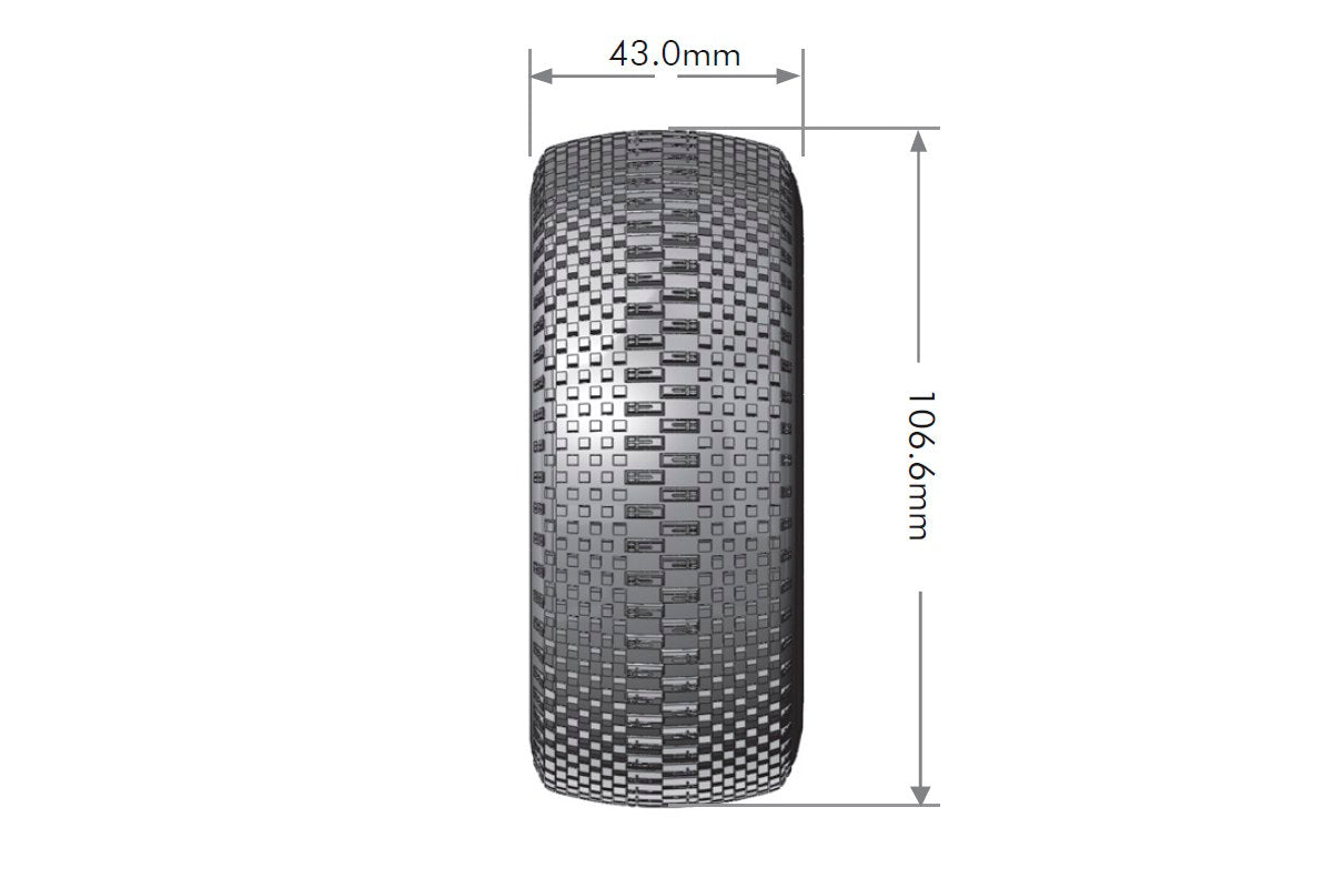 L-T3146SBLA Louise Pneus et Roues 1/10 SC-GROOVE Avant/Arrière Souple Noir Hex 12mm (2) Losi Ten-scte 4x4 