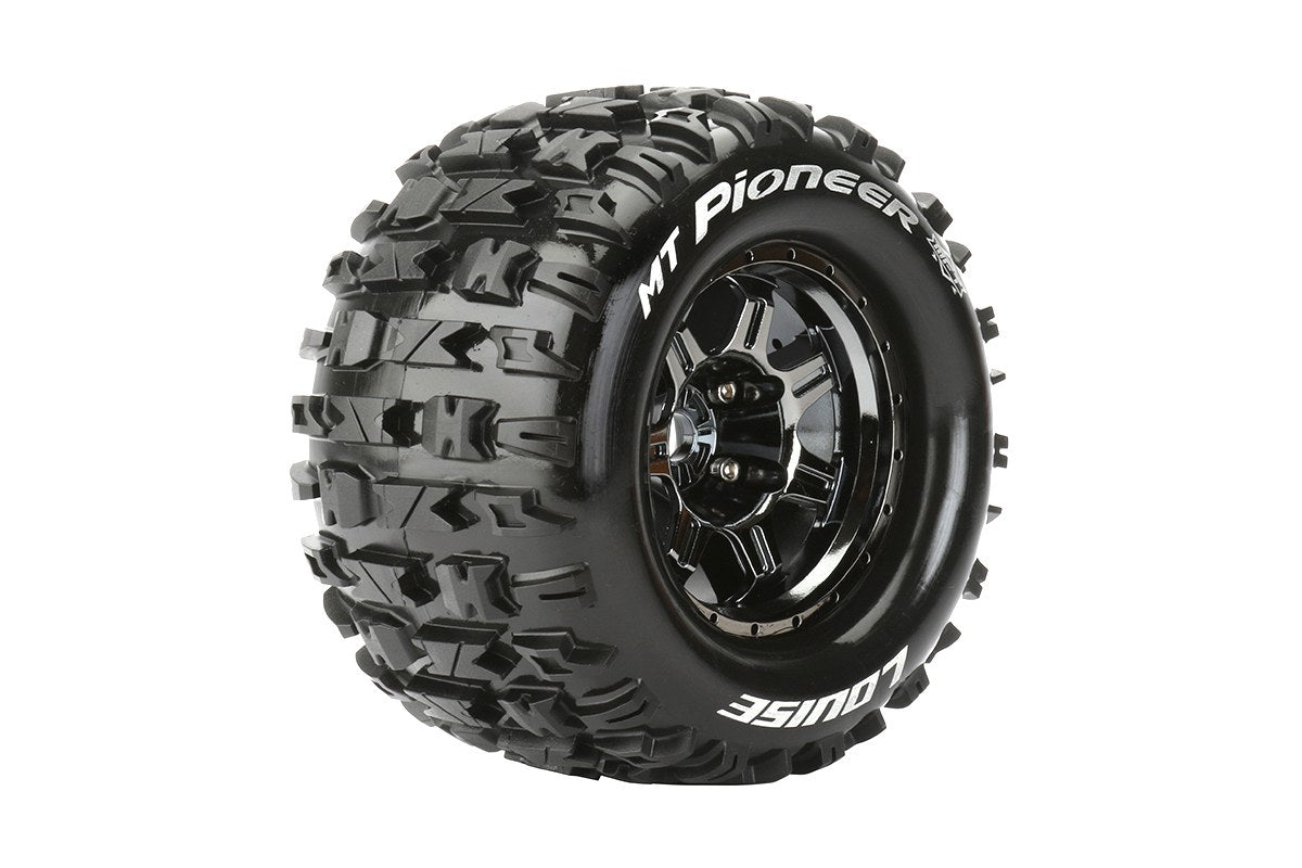 L-T3321BC Louise Tires &amp; Wheels 3,8" 1/8 MT-Pioneer Sport Noir Chrome 0" offset HEX 17mm Ceinturé (MFT) (2)