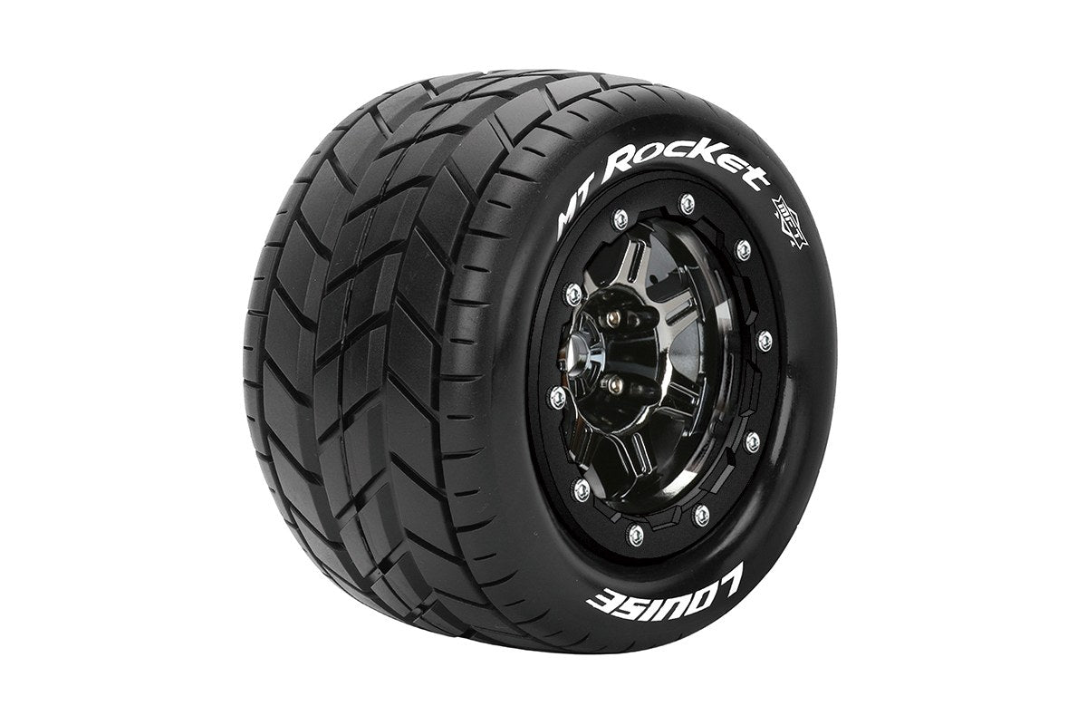 L-T3328SBC Louise Tires &amp; Wheels MT-ROCKET Maxx Soft Black Chrome avec ceinture (MFT) (2)