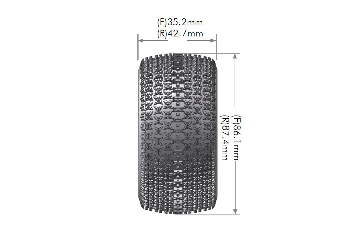 L-T3176SWKR Louise Tires & Wheels 1/10 E-MAGLEV Rear Soft White 12mm  (2)