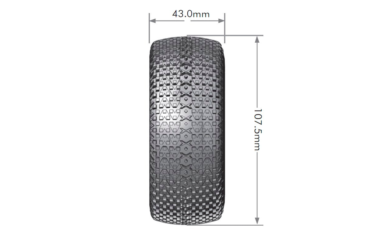 L-T3147SBLA Louise Tires & Wheels 1/10 SC-Turbo Front/Rear Soft Black Hex 12mm  (2) Losi Ten-Scte 4x4