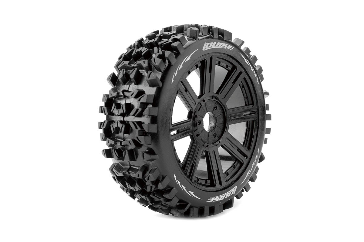 L-T3130SB Louise Tires & Wheels 1/8 B-PIONEER Soft Black 17mm  (2)