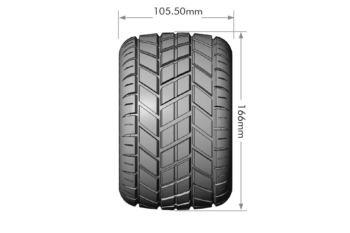 L-T3320BH Pneus et roues Louise 3,8" 1/8 MT-Rocket Sport Noir 1/2" déport HEX 17 mm avec ceinture (MFT) (2)