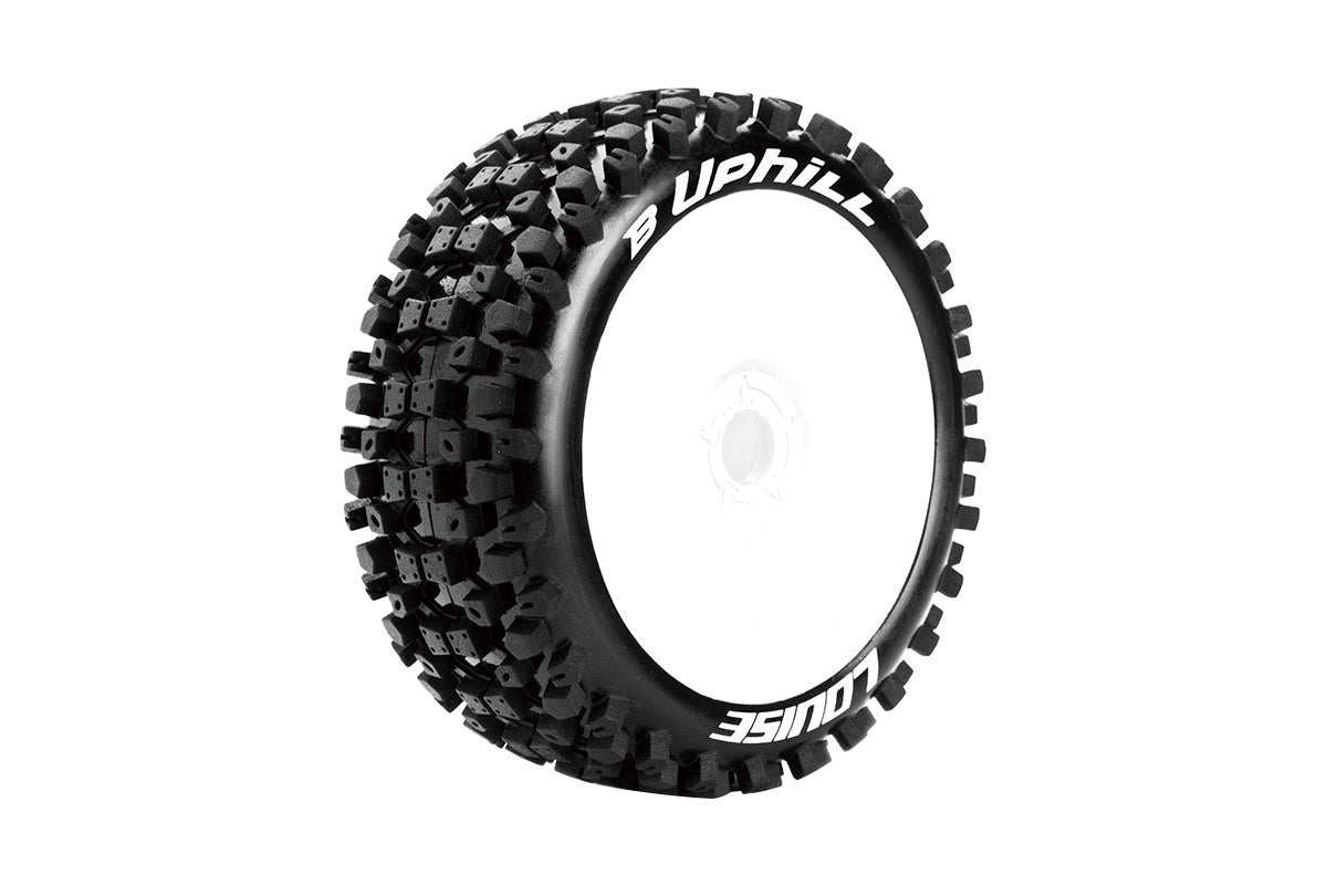 L-T3271SW Louise Tires & Wheels 1/8 B-UPHILL Soft White 17mm  (2)