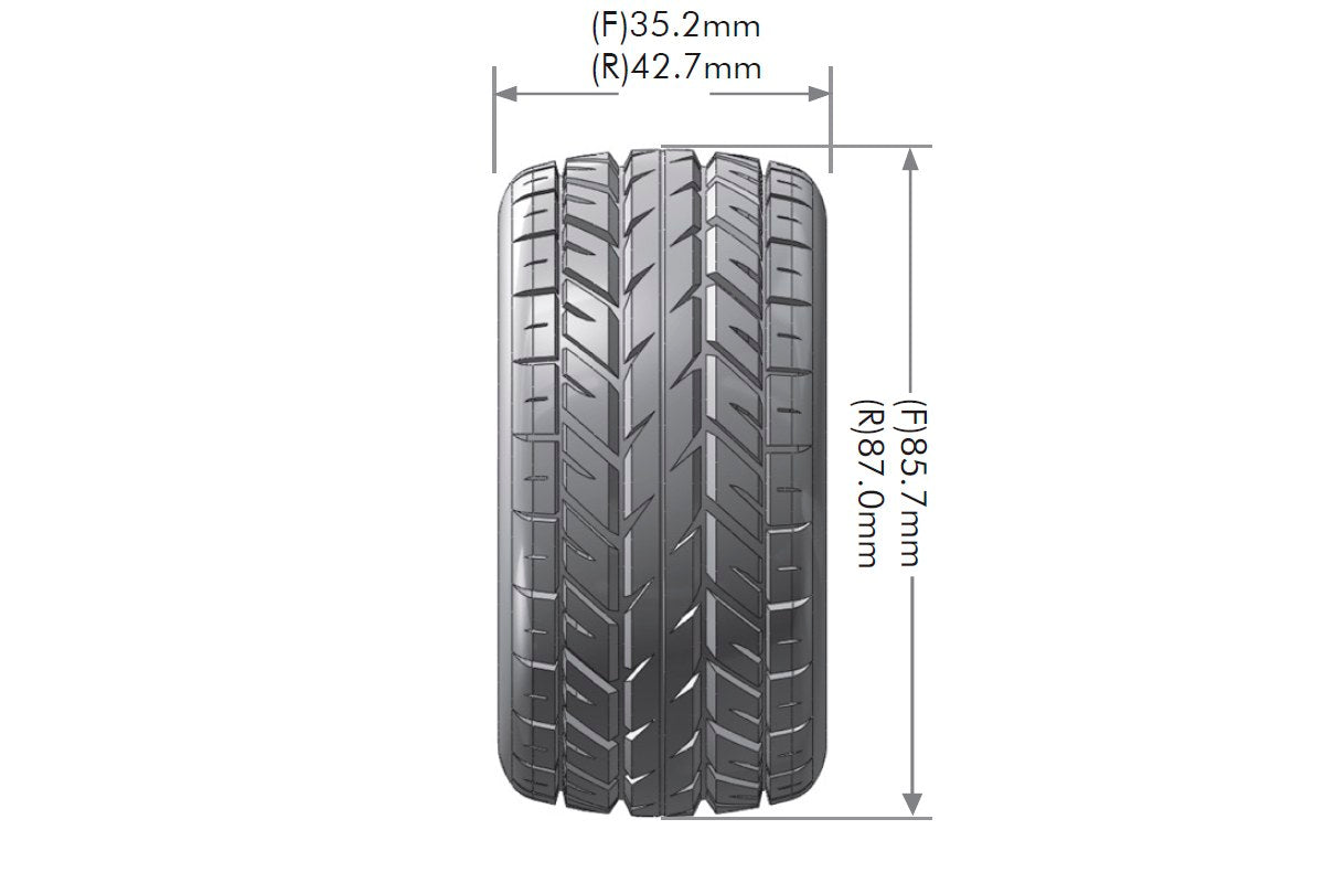 L-T3186SWKF Pneus et roues Louise 1/10 E-ROCKET 4WD/Avant Blanc souple 12 mm (2) 